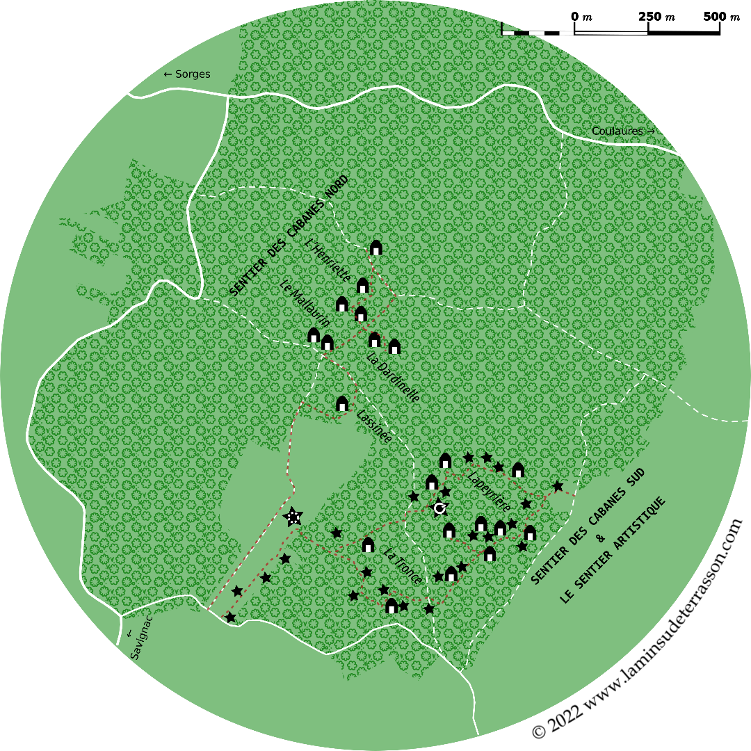 Map of the Causse de l'Isle