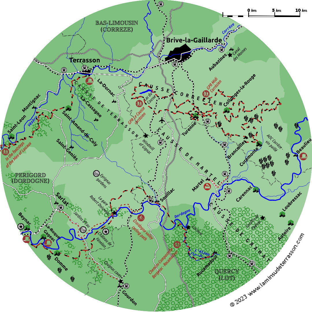 Map of la Vicomté de Turenne